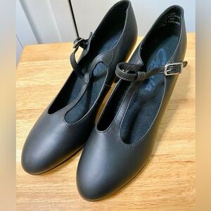Capezio Black Leather Dance Character Shoes - 7.5W